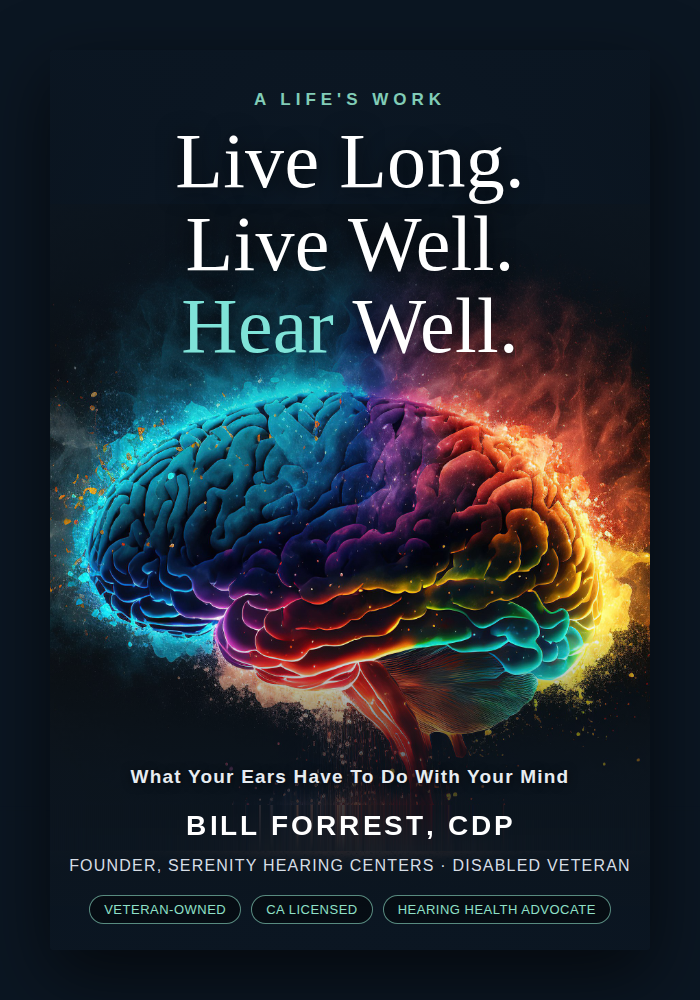 Live Long. Live Well. Hear Well. book cover by Bill Forrest